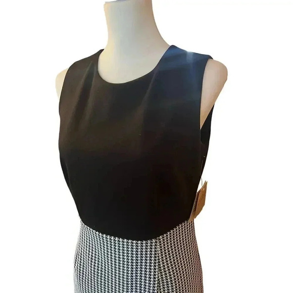 kasper sleeveless dress NWT black and houndstooth size 4 - Picture 6 of 8